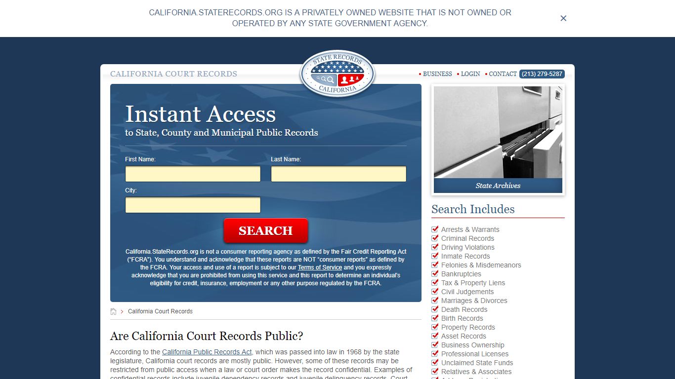 California Court Records | StateRecords.org